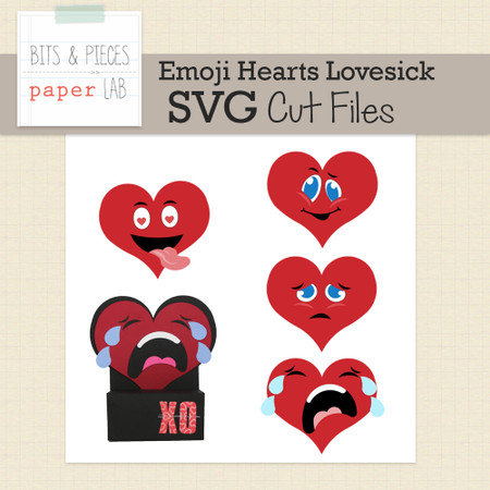 Heart Eye Emoji SVG Cut File