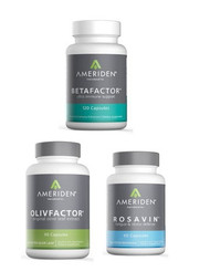 IMMUNI-TEAM PACKAGE B:  
1 BOTTLE OF EACH
BETAFACTOR, OLIVFACTOR & ROSAVIN
RETAIL $135.85		25% $101.89
