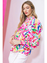 bright bright woven blouse