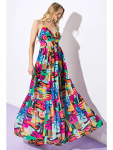 ABSTRACT MAXI DRESS