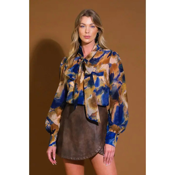 Swirl Print Blouse