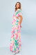 floral side cut-out maxi dress