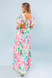floral side cut-out maxi dress