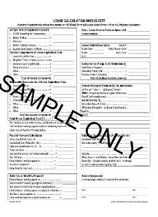 Capitalized Cost Calculation Worksheet