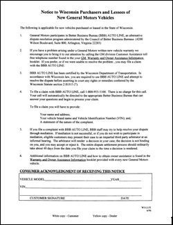 This is for GM Vehicles.
2 part NCR
Prints in Black Ink

Packages of 100