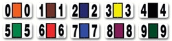 Color-Coded Numbers - Roll - Full Set