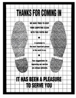 Poly-Back Footprint Floor Mat