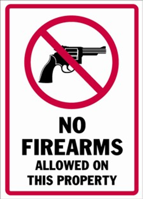 No Firearms Decal