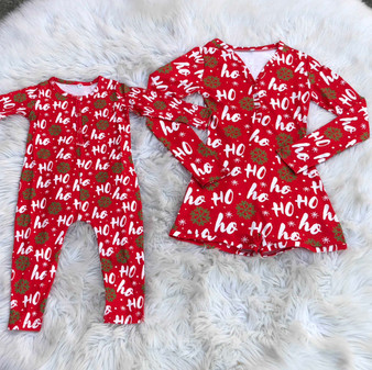 Mommy and Me HoHo Jumpsuit Pajamas 