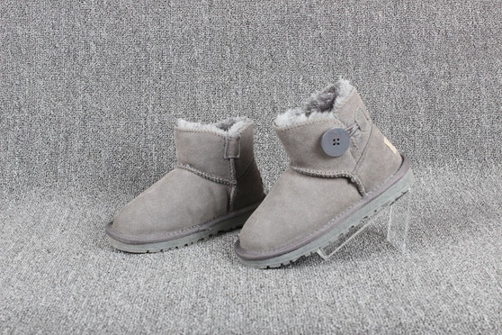 Grey Button Ugg Boots