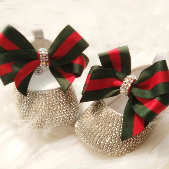 Newborn/Baby Gucci Bling Rhinestone crib shies