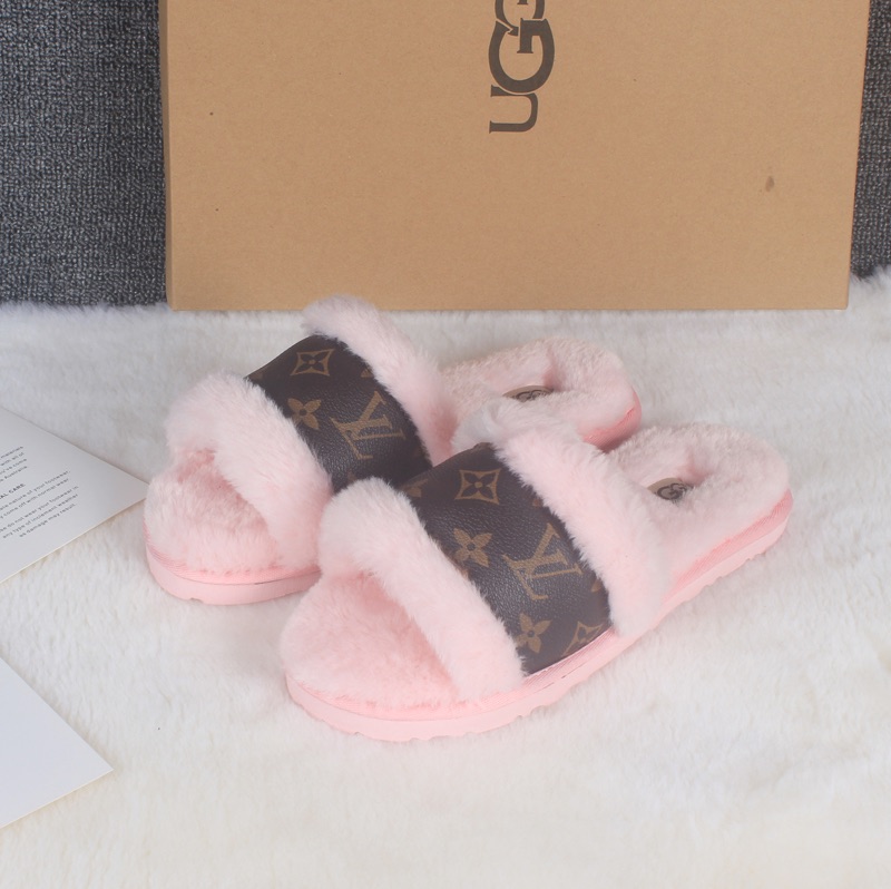 LV UGG Fur slides - IR Fashion