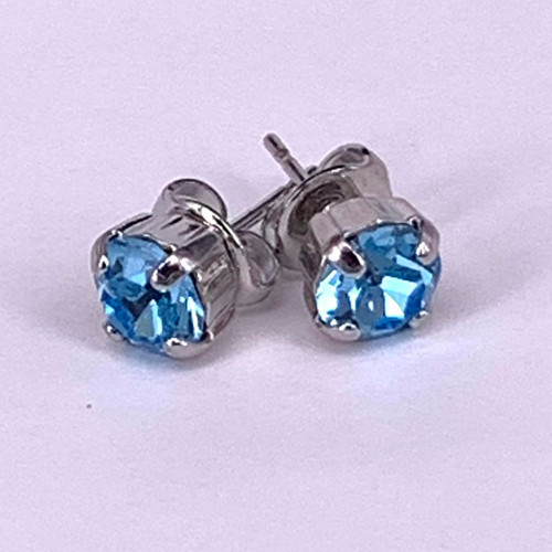 Swarovski Crystal Studs - Aquamarine