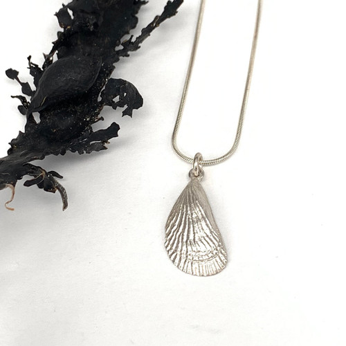 Sterling silver mussel shell pendant from Bob Wyber.