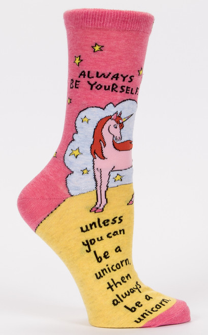 Blue Q women's socks, Be a unicorn.