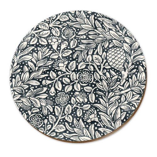 Karui and ramarama charcoal cork backed placemat. Designed by NZ artist Tanya Wolfkamp.