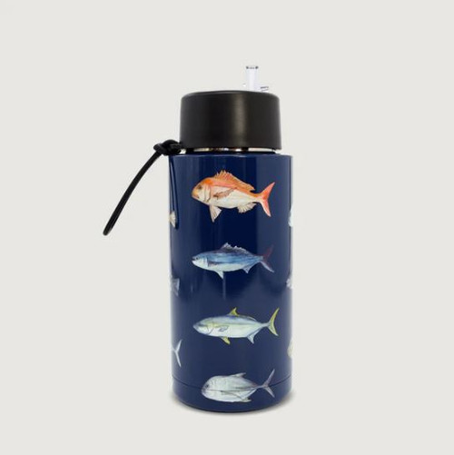 Drink Bottle - Straw Lid - Fishing Club
