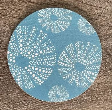 Kina in blue coaster by Jo Lupin