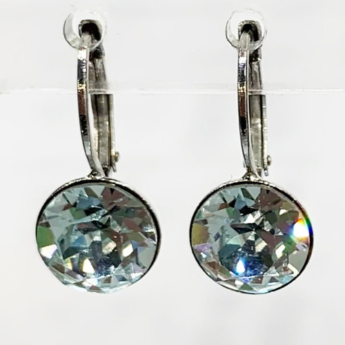 Light azore coloured silver swarovski crystal loops from Isa Dambeck.