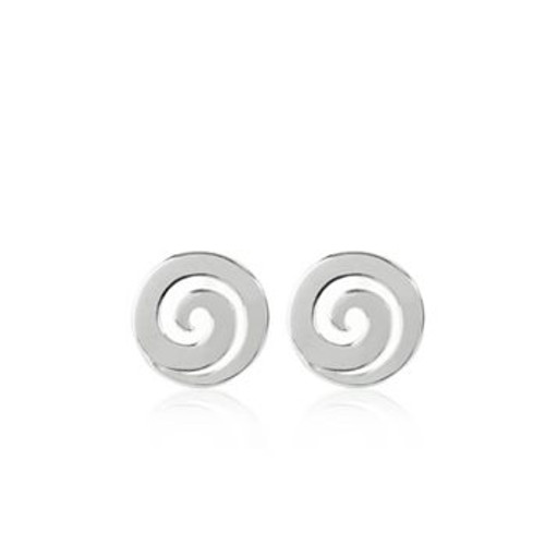 Sterling silver koru studs from Evolve New Zealand,