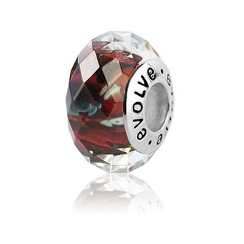 Christchurch faceted murano glass charm from Evolve New Zealand.