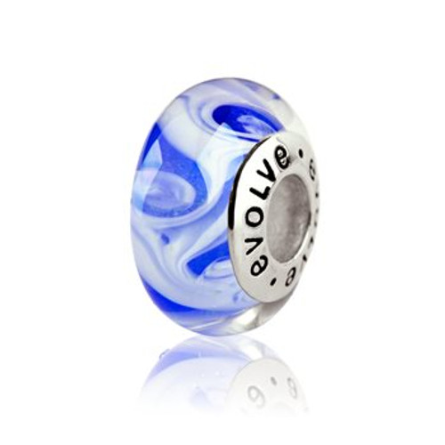 Pacific Ocean murano glass charm from Evolve New Zealand.