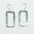 Sterling silver rectangle pirori earrings, made in NZ, Justin Ferguson