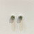 Swarovski crystal stud earrings, sterling silver plate posts, black diamond,