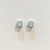 Swarovski crystal stud earrings, sterling silver plate posts, white opal,