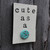 Cute as a button ceramic tile, The Monster Company,