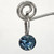 Denim Blue coloured silver swarovski crystal loops from Isa Dambeck.