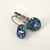 Denim Blue coloured silver swarovski crystal loops from Isa Dambeck.