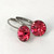 Indian Pink coloured silver swarovski crystal loops from Isa Dambeck.