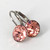 Rose peach coloured silver swarovski crystal loops from Isa Dambeck.