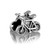 Sterling silver mountain bikes charm from Evolve New Zealand.