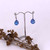 Swarovski crystal silver plated drop earrings, Ocean Delite blue.