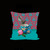 Cushion cover featuring artwork be NZ artist Angie Dennis.