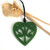 Kowhaiwhai heart design resin pendant from SoNZ - pounamu green