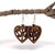 SoNZ Kowhaiwhai heart earrings - wood