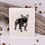 Small square ceramic wall tile featuring a bulldog design.