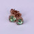 Rose Gold Swarovski Crystal Studs - Peridot