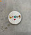 Brave stamped ceramic disc wall hanging.