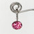 Rose coloured swarovski crystal loop earrings, silver plate over tombac, Isa Dambeck.