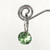 Peridot coloured silver swarovski crystal loops from Isa Dambeck.