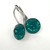 Emerald coloured silver swarovski crystal loops from Isa Dambeck.