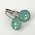 Pacific Opal coloured silver swarovski crystal loops from Isa Dambeck.