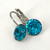 Indicolite coloured silver swarovski crystal loops from Isa Dambeck.