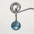 Aquamarine coloured silver swarovski crystal loops from Isa Dambeck.