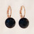 Jet coloured rose gold swarovski crystal loops from Isa Dambeck.