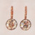 Silver shade coloured rose gold swarovski crystal loops from Isa Dambeck.